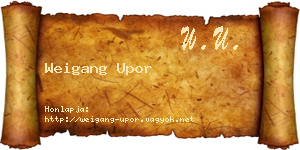Weigang Upor névjegykártya